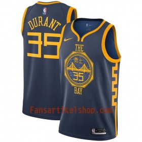 Golden State Warriors Trikot Kevin Durant 35 2018-19 Nike City Edition Navy Swingman - Herren